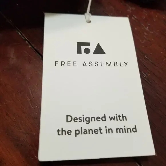 NWT's-Free Assembly Womens Belted Utility Midi Button Down Drs Cap Sleeves Sz M - Picture 12 of 14